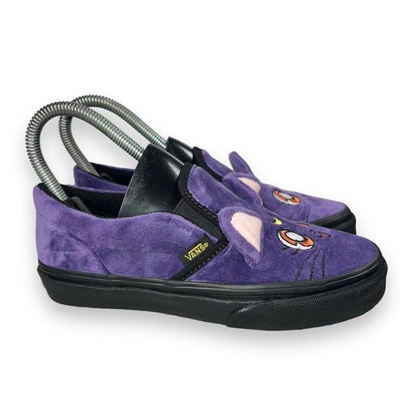 Vans x Sailor Moon Pretty Guardian Luna Slip-on Sneakers Purple / Black Youth 2 - Picture 4 of 12